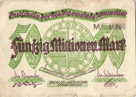 Német Birodalom/Weimari Köztársaság/Annweiler 1923.9.14. 50.000.000M T:III-/IV+