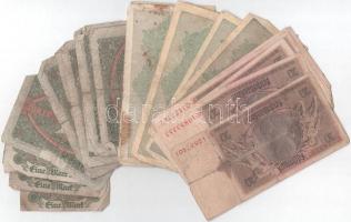 Németország / Weimari Köztársaság 1920. 1M (10x) + 10M (10x) + 1922. 1000M (10x) + 1929. 20M (7x) T:...