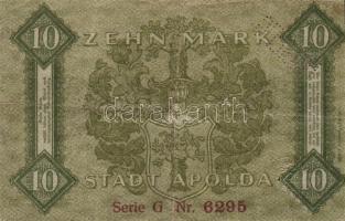 Német Birodalom/Weimari Köztársaság/Apolda 1918. 10M hivatalos érvénytelenítéssel T:II-