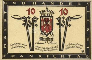 Német Birodalom/Weimari Köztársaság/ Frankfurt D.N. 10Pf + 25Pf + 50Pf + 100Pf 4klf db, teljes sor T:I,I-