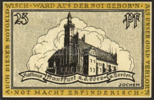 Német Birodalom/Weimari Köztársaság/ Frankfurt D.N. 10Pf + 25Pf + 50Pf + 100Pf 4klf db, teljes sor T...