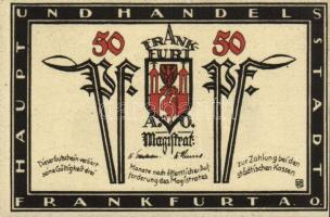 Német Birodalom/Weimari Köztársaság/ Frankfurt D.N. 10Pf + 25Pf + 50Pf + 100Pf 4klf db, teljes sor T...