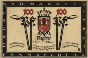 Német Birodalom/Weimari Köztársaság/ Frankfurt D.N. 10Pf + 25Pf + 50Pf + 100Pf 4klf db, teljes sor T...