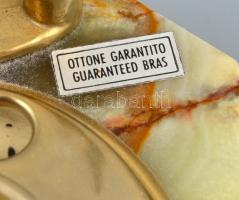 Márvány testű tárcsázós telefon, vezetékkel, nem kipróbált, 13x14 cm