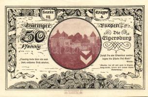 Német Birodalom/Weimari Köztársaság/ Kahla-Leuchtenburg 1921. 50Pf(6x) + 75Pf(6x) 12klf db, teljes s...