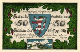 Német Birodalom/Weimari Köztársaság/ Kahla-Leuchtenburg 1921. 50Pf(6x) + 75Pf(6x) 12klf db, teljes s...