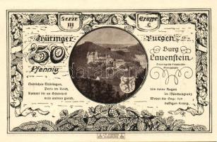 Német Birodalom/Weimari Köztársaság/ Kahla-Leuchtenburg 1921. 50Pf(6x) + 75Pf(6x) 12klf db, teljes s...
