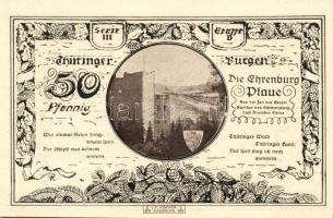 Német Birodalom/Weimari Köztársaság/ Kahla-Leuchtenburg 1921. 50Pf(6x) + 75Pf(6x) 12klf db, teljes s...