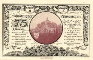 Német Birodalom/Weimari Köztársaság/ Kahla-Leuchtenburg 1921. 50Pf(6x) + 75Pf(6x) 12klf db, teljes s...