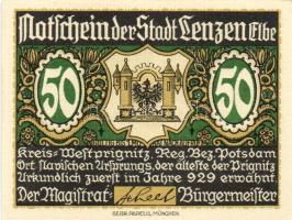 Német Birodalom/Weimari Köztársaság/ Lenzen D.N. 50Pf(3x) + 75Pf(3x) 6klf db, teljes sor T:I