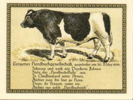 Német Birodalom/Weimari Köztársaság/ Lenzen D.N. 50Pf(3x) + 75Pf(3x) 6klf db, teljes sor T:I