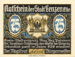 Német Birodalom/Weimari Köztársaság/ Lenzen D.N. 50Pf(3x) + 75Pf(3x) 6klf db, teljes sor T:I