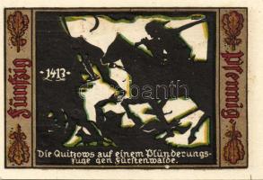 Német Birodalom/Weimari Köztársaság/ Fürstenwalde 1921. 20Pf(3x) + 25Pf(3x) + 50Pf(3x) 9klf db, telj...