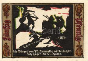 Német Birodalom/Weimari Köztársaság/ Fürstenwalde 1921. 20Pf(3x) + 25Pf(3x) + 50Pf(3x) 9klf db, telj...