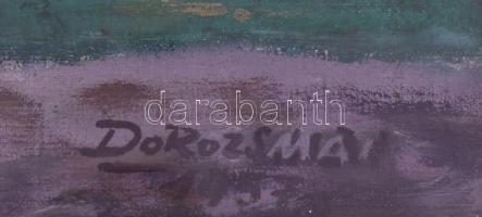 Dorozsmai jelzéssel: Mediterrán tengerpart. Olaj, vászon, kartonra kasírozva, üvegezett fa keretben,...