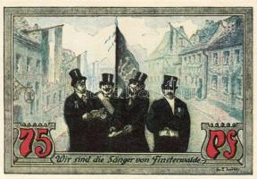 Német Birodalom/Weimari Köztársaság/ Finsterwalde 1921. 25Pf + 50Pf + 75Pf 3klf db, teljes sor T:I