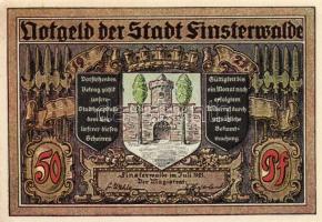 Német Birodalom/Weimari Köztársaság/ Finsterwalde 1921. 25Pf + 50Pf + 75Pf 3klf db, teljes sor T:I