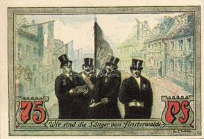 Német Birodalom/Weimari Köztársaság/ Finsterwalde 1921. 25Pf + 50Pf + 75Pf 3klf db, teljes sor T:I