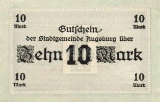 Német Birodalom/Császárság/Augsburg 1918. 10M hivatalos érvénytelenítéssel T:I