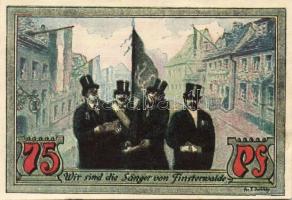 Német Birodalom/Weimari Köztársaság/ Finsterwalde 1921. 25Pf + 50Pf + 75Pf 3klf db, teljes sor T:I