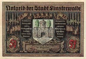 Német Birodalom/Weimari Köztársaság/ Finsterwalde 1921. 25Pf + 50Pf + 75Pf 3klf db, teljes sor T:I