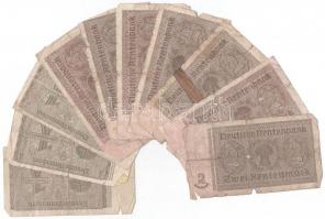 Német Harmadik Birodalom 1937. 1M (3x) + 2M (7x) T:III-IV 
German Third Reich 1937. 1 Mark (3x) + 2...