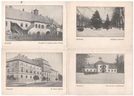 Sárospatak - 4 db régi magyar városképes lap / 4 pre-1945 Hungarian town-view postcards