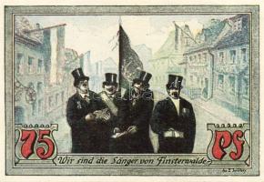 Német Birodalom/Weimari Köztársaság/ Finsterwalde 1921. 25Pf + 50Pf + 75Pf 3klf db, teljes sor T:I