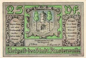 Német Birodalom/Weimari Köztársaság/ Finsterwalde 1921. 25Pf + 50Pf + 75Pf 3klf db, teljes sor T:I