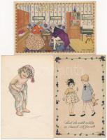 9 db régi művészlap / 9 pre-1945 art postcards