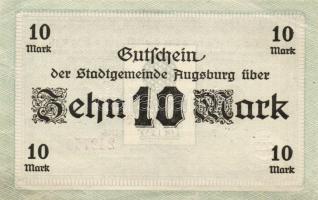 Német Birodalom/Császárság/Augsburg 1918. 10M hivatalos érvénytelenítéssel T:I-