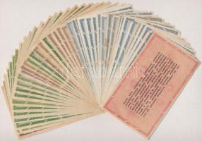 1946. 45db vegyes adópengő bankjegy, közte fordított címer is T:I-III, közte sok I-,II