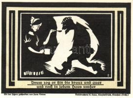 Német Birodalom/Weimari Köztársaság/ Auerbach 1921. 50Pf(3x) + 75Pf(3x) 6klf db, teljes sor T:I