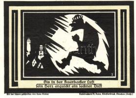 Német Birodalom/Weimari Köztársaság/ Auerbach 1921. 50Pf(3x) + 75Pf(3x) 6klf db, teljes sor T:I