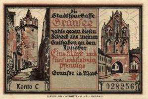 Német Birodalom/Weimari Köztársaság/ Gransee D.N. 25Pf + 50Pf + 75Pf + 1,25M + 1,75M 5klf db, teljes sor T:I