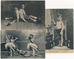 24 db régi főleg cirkusz motívumlap: táncosok, akrobaták, stb. / 24 pre-1945 mainly circus motive ca...