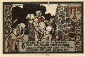 Német Birodalom/Weimari Köztársaság/ Gransee D.N. 25Pf + 50Pf + 75Pf + 1,25M + 1,75M 5klf db, teljes...