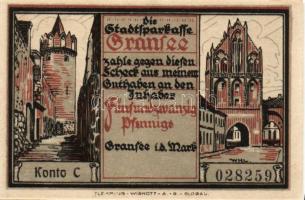 Német Birodalom/Weimari Köztársaság/ Gransee D.N. 25Pf + 50Pf + 75Pf + 1,25M + 1,75M 5klf db, teljes...