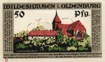 Német Birodalom/Weimari Köztársaság/ Wildeshausen 1921. 25Pf(2x) + 50Pf(2x) + 1M(2x) 6klf db, teljes...