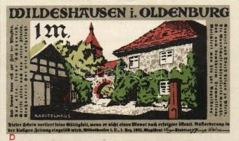 Német Birodalom/Weimari Köztársaság/ Wildeshausen 1921. 25Pf(2x) + 50Pf(2x) + 1M(2x) 6klf db, teljes...