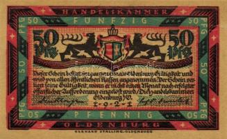 Német Birodalom/Weimari Köztársaság/ Oldenburg 1921. 50Pf(6x) 6klf db, teljes sor T:I