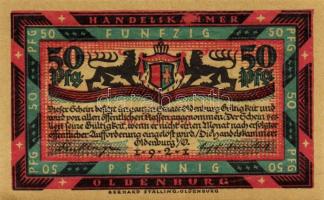 Német Birodalom/Weimari Köztársaság/ Oldenburg 1921. 50Pf(6x) 6klf db, teljes sor T:I