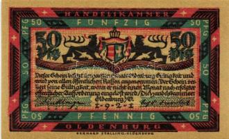 Német Birodalom/Weimari Köztársaság/ Oldenburg 1921. 50Pf(6x) 6klf db, teljes sor T:I