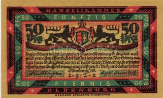 Német Birodalom/Weimari Köztársaság/ Oldenburg 1921. 50Pf(6x) 6klf db, teljes sor T:I