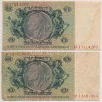 Német Harmadik Birodalom 1933. 50M (2x) T:III,III- kis szakadás és firka 
German Third Reich 1933. ...