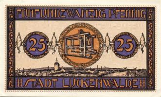 Német Birodalom/Weimari Köztársaság/ Luckenwalde 1921. 25Pf + 50Pf + 100Pf 3klf db, teljes sor T:I-