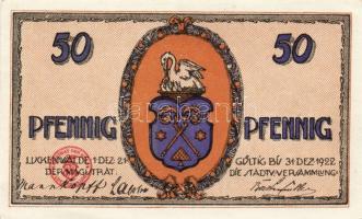 Német Birodalom/Weimari Köztársaság/ Luckenwalde 1921. 25Pf + 50Pf + 100Pf 3klf db, teljes sor T:I-