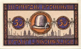 Német Birodalom/Weimari Köztársaság/ Luckenwalde 1921. 25Pf + 50Pf + 100Pf 3klf db, teljes sor T:I-