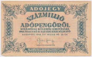 1946. 100.000.000AP T:III szép papír Adamo P55