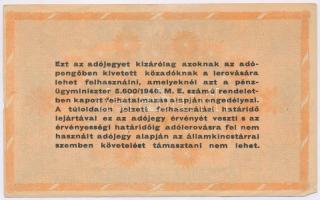 1946. 100.000.000AP T:III szép papír
Adamo P55